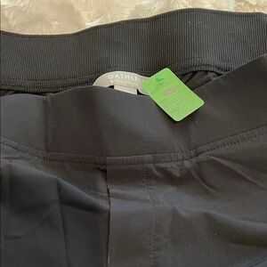 Athleta Black Ribbed-Waist Performance Leggings